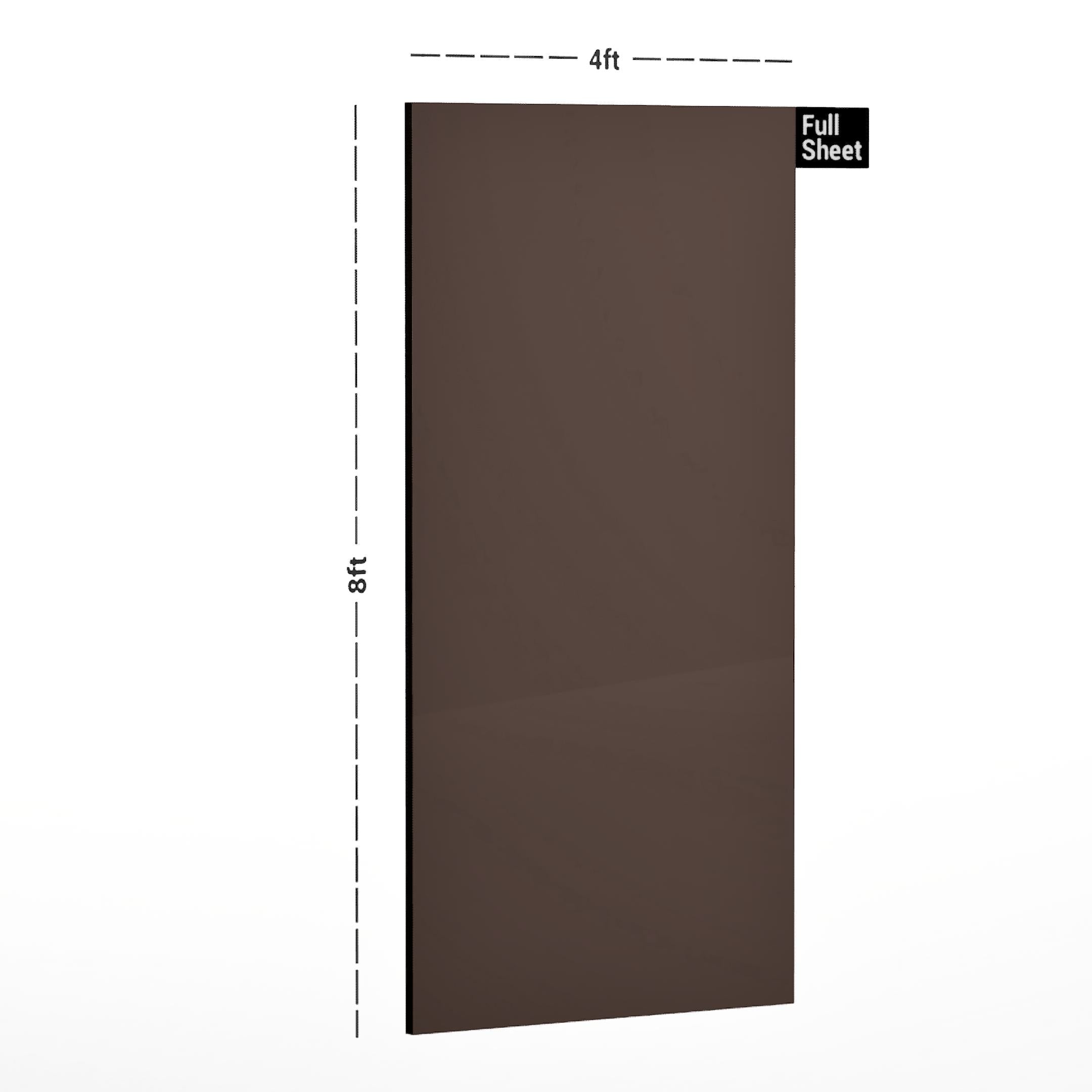 Cappuccino Brown Plain Laminate 8x4 ft Texture 1 mm - 8063 A
