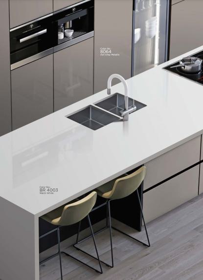 Ash Grey Metallic Plain Laminate 8x4 ft Texture 1 mm - 8064 A