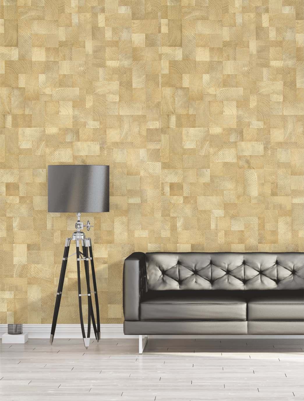 Straw Wood Laminate 8x4 ft Suede 1 mm - 8074 SF