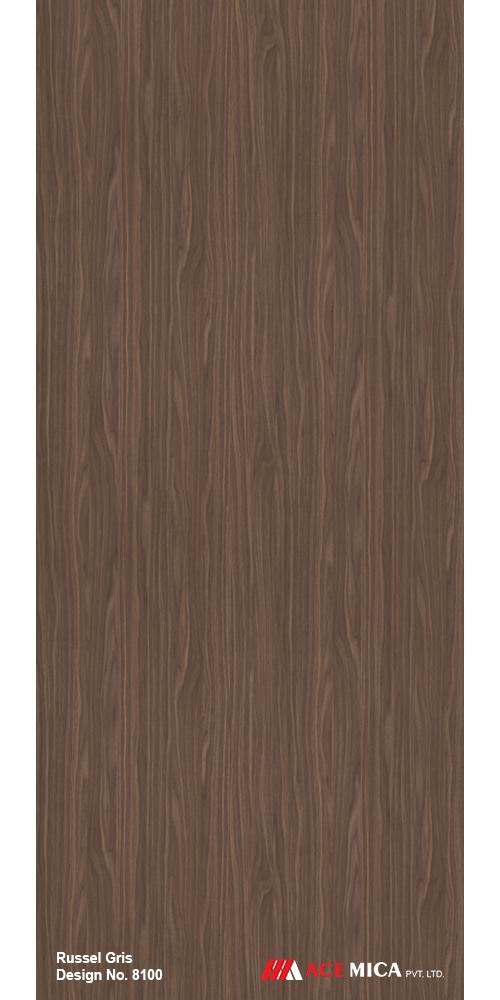 Russel Gris Wood Laminate 10x4 ft Texture 1 mm - 8100 ZO