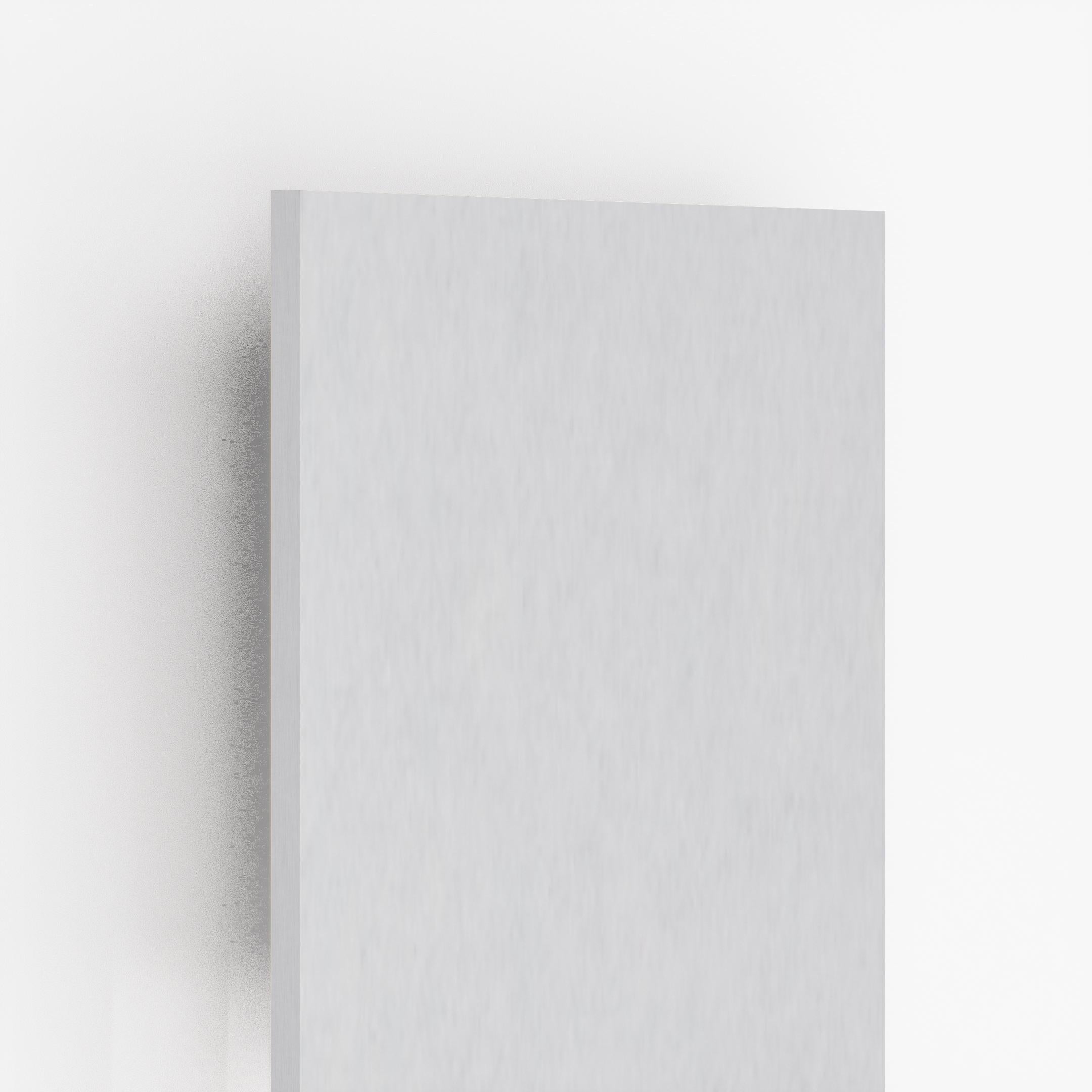 White plain laminate with suede finish showing subtle texture and edge detail