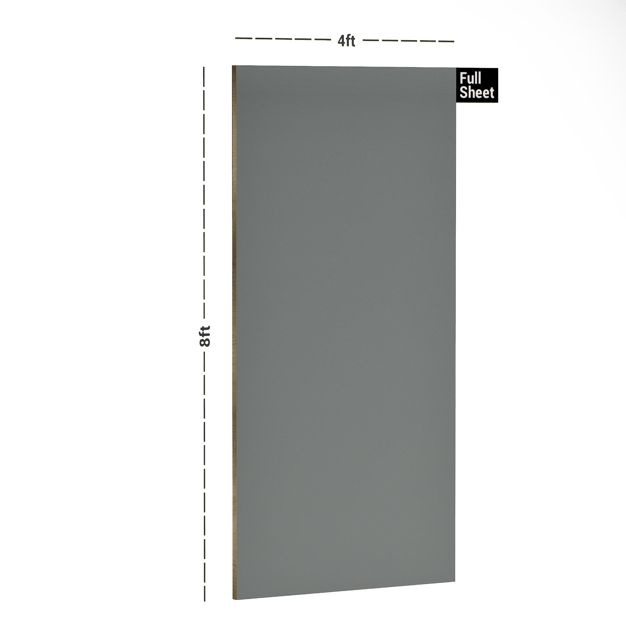 Warm Grey Plain Laminate 8x4 ft High Gloss 1 mm - 8107 HG