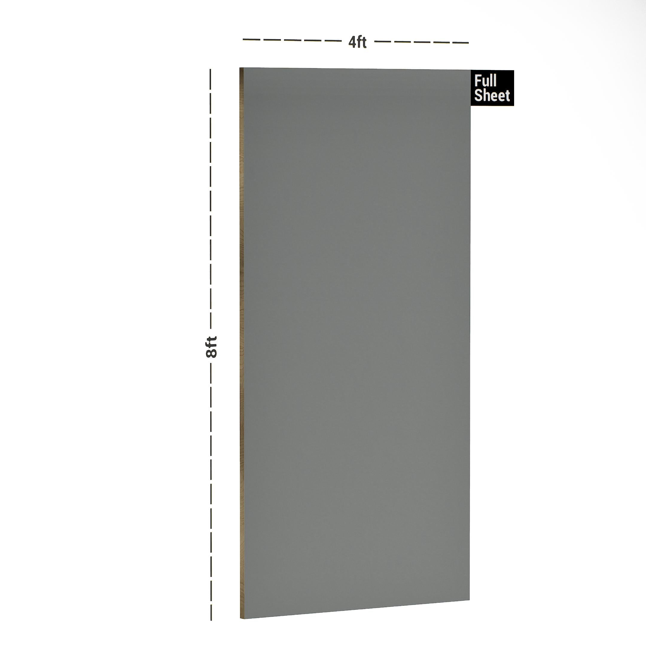 Grey UMT Plain Laminate 8x4 ft High Gloss 1 mm - 8107 Warm