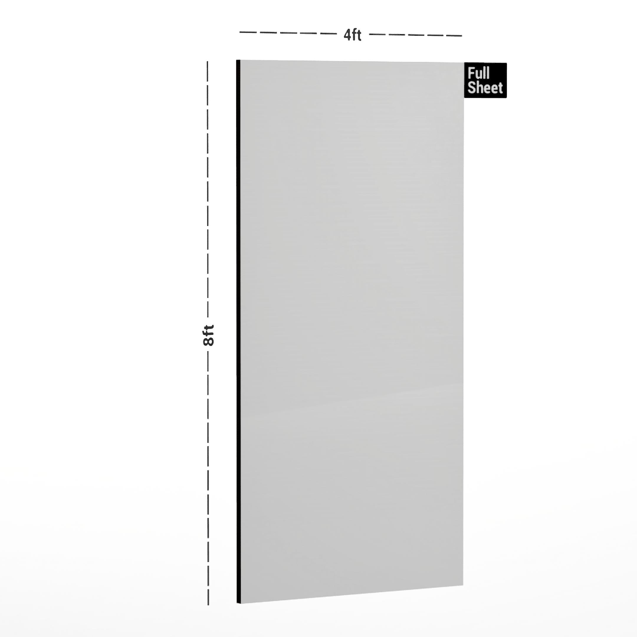 White Plain Laminate 8x4 ft High Gloss 1 mm - 8111 UG