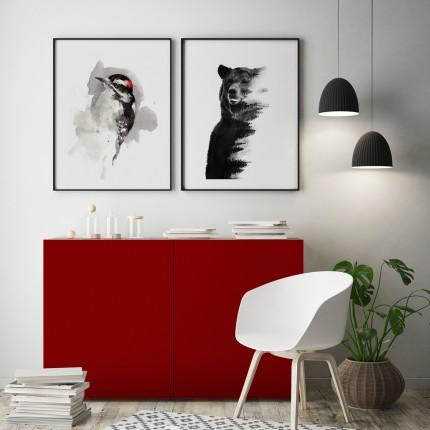 Red Glitter Plain Laminate 8x4 ft High Gloss 1 mm - 8113 SP