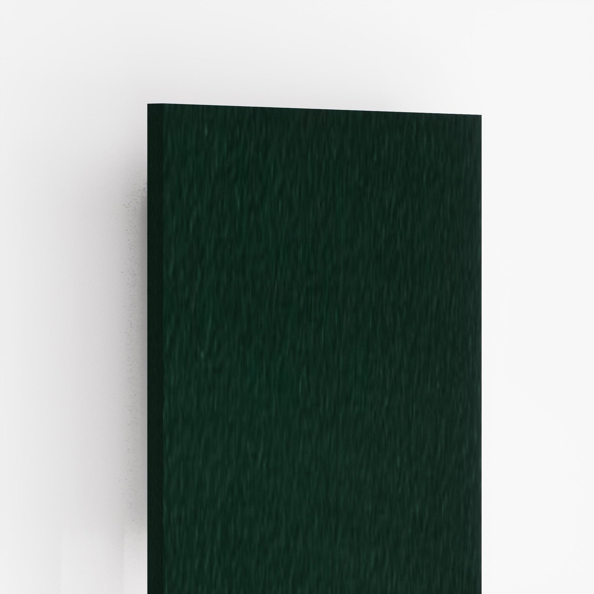 Green suede finish plain laminate with textured surface and subtle sheen, showing thickness and edge detail.