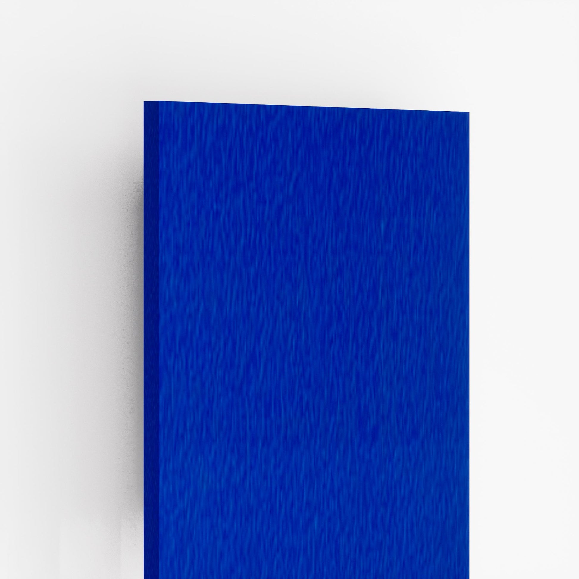 Blue suede plain laminate with textured finish and visible edge against white background