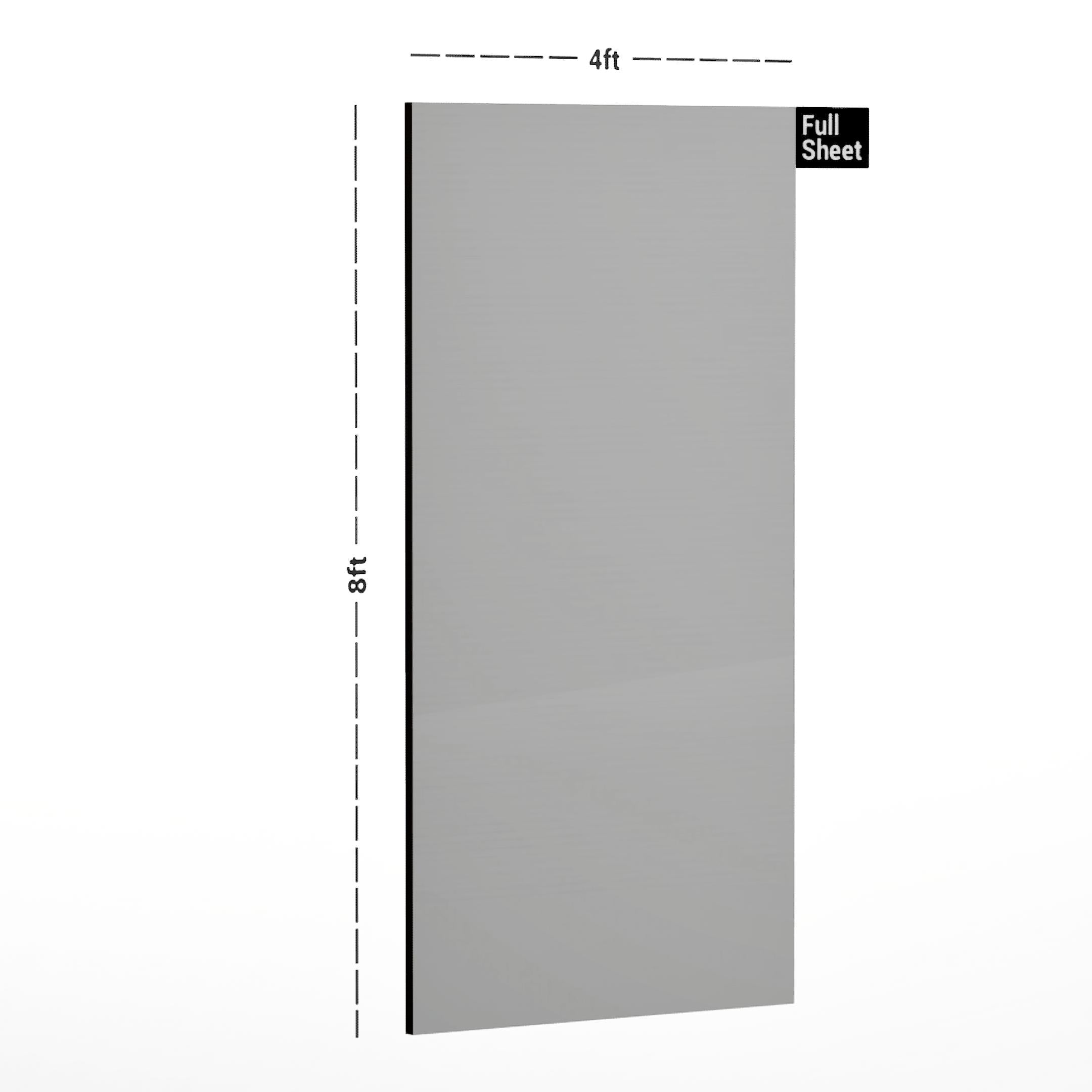 Light Grey Plain Laminate 8x4 ft High Gloss 1 mm - 8177 UG