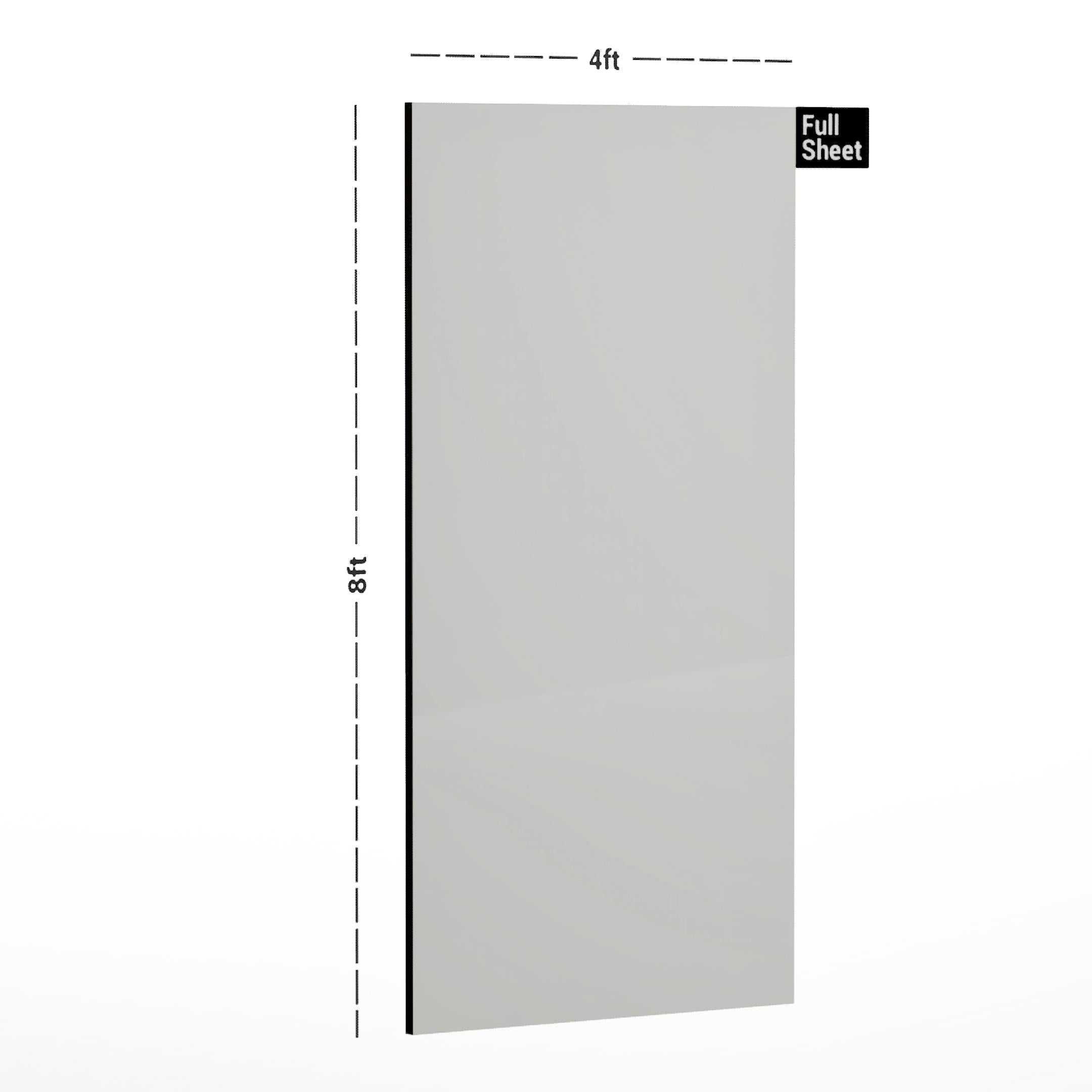 Prime White Plain Laminate 8x4 ft Suede 0.8 mm - 8209 SF