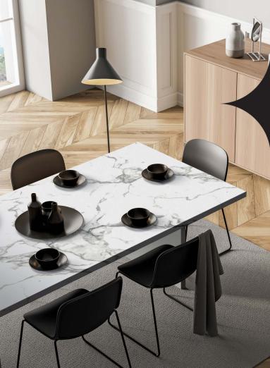 Silver Statuario Marble & Stone Laminate 8x4 ft Texture 1 mm - 8221 NS