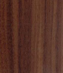 Brown wood grain laminate with suede finish and vertical wood pattern texture