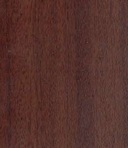 Brown wood grain laminate with suede finish and visible texture, displaying a realistic wood pattern and dark brown color