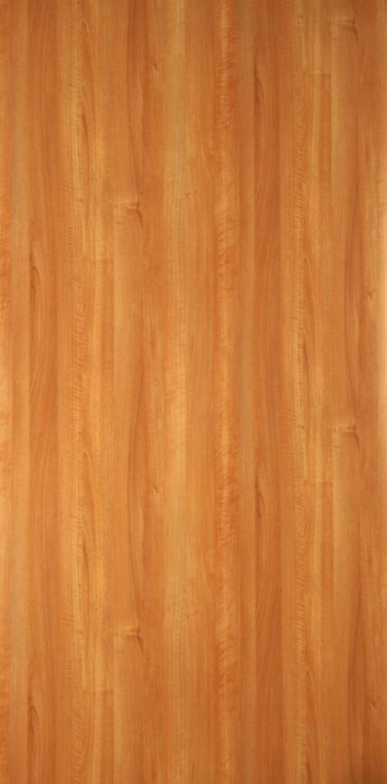 Brown wood grain laminate with suede finish and vertical wood pattern texture