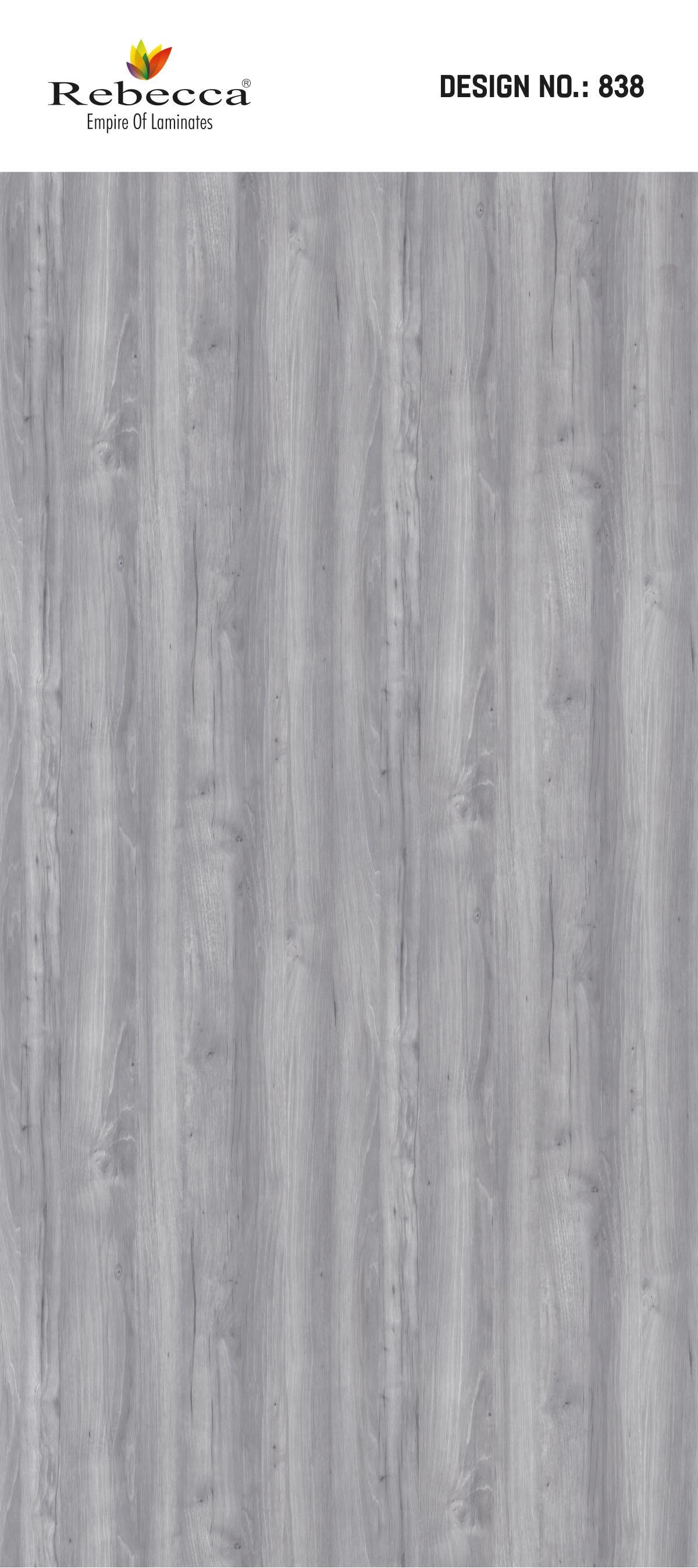 Globosa Grey Wood Laminate 8x4 ft Texture 1 mm - 838 SO