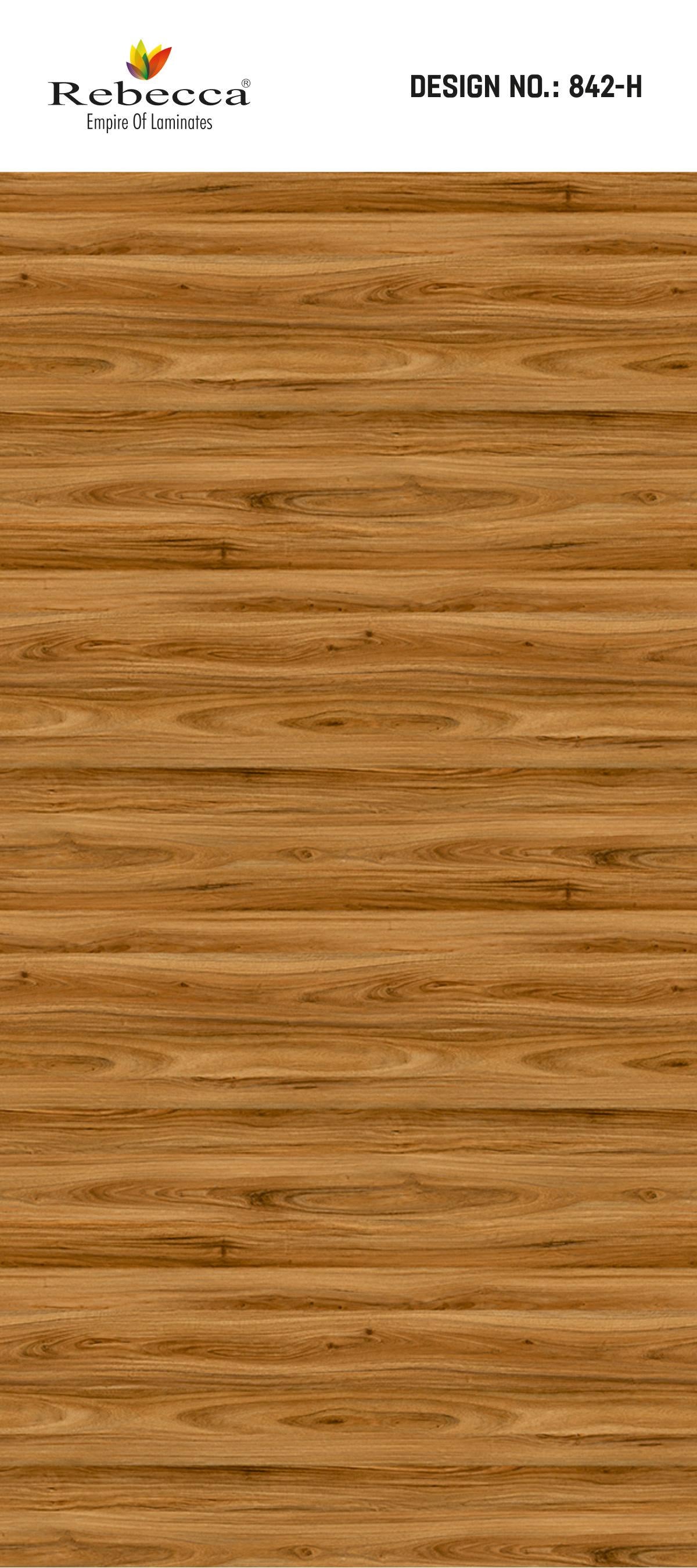 Slippery Brown Wood Laminate 8x4 ft High Gloss 1 mm - 842 H-HG