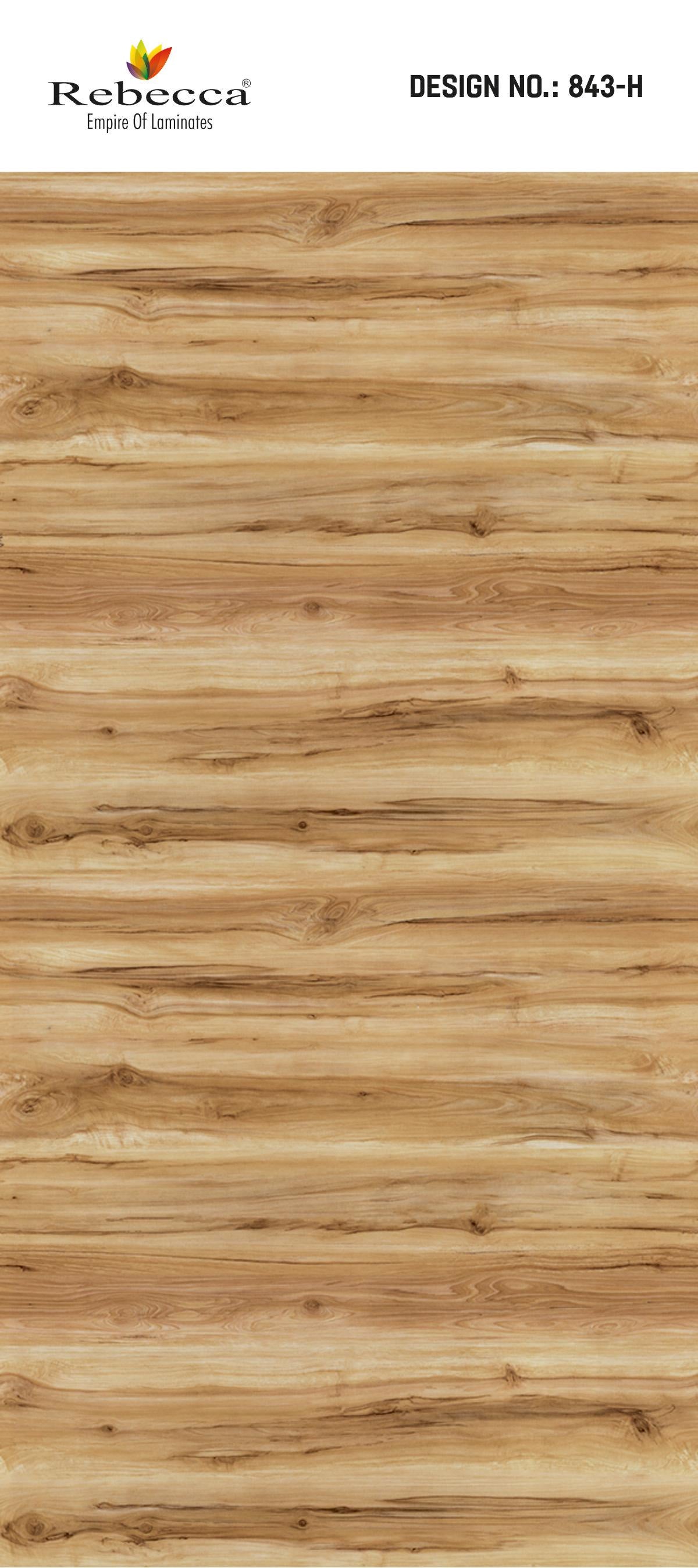 Yellow Malletty Wood Laminate 8x4 ft Texture 1 mm - 843 H