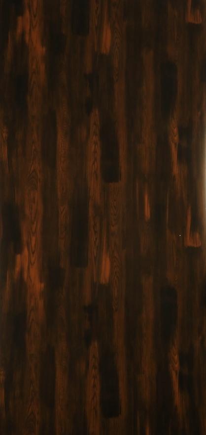 Brown wood grain laminate with suede finish and vertical wood pattern texture
