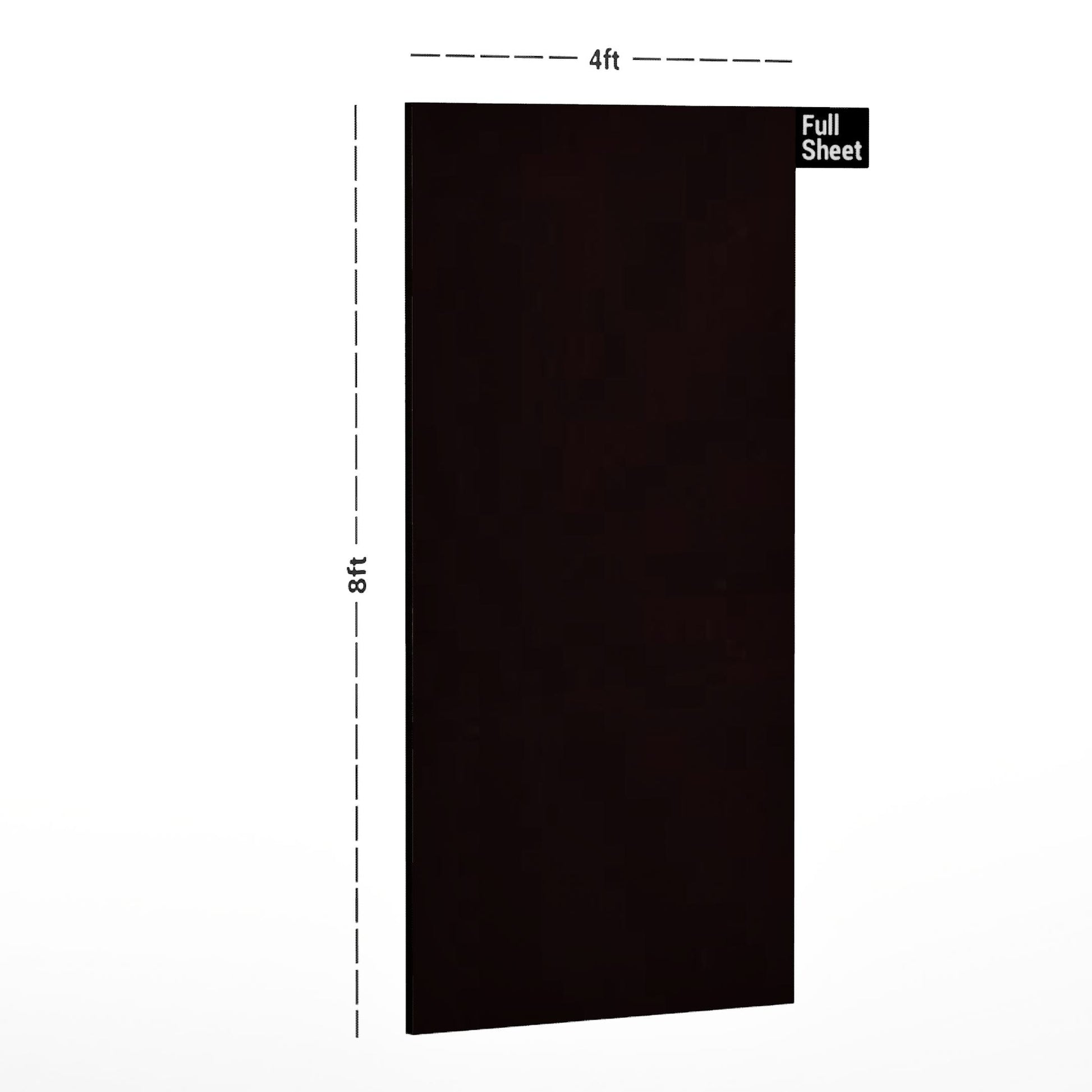 Purple plain laminate sheet 8x4 ft with texture finish, dimensions marked on white background.