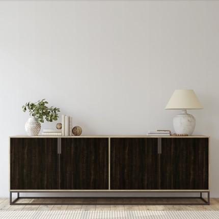 HZT Black Gold Chestnut Wood Laminate 8x4 ft Texture 0.8 mm - 8583 WEA