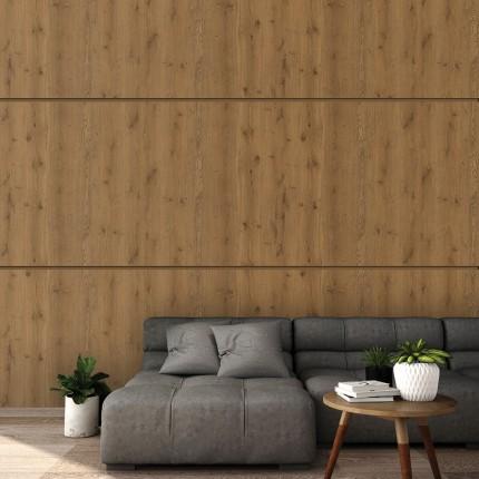 Malay Teak Wood Laminate 8x4 ft Suede 0.8 mm - 8605 SF