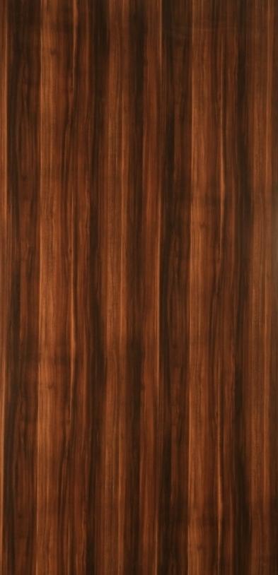 Brown wood grain laminate with suede finish and vertical wood pattern texture