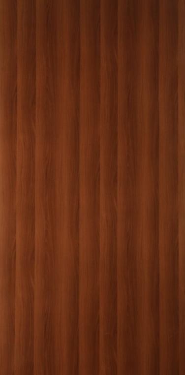 Brown wood laminate with suede finish and vertical grain pattern, displaying a wood texture and subtle sheen.