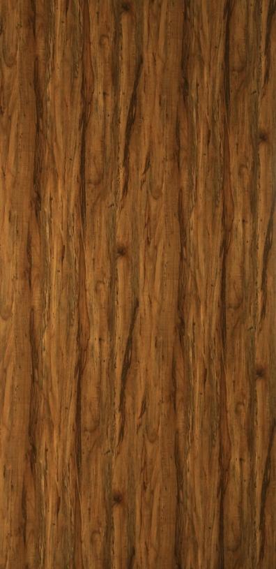 Brown wood grain laminate with suede finish and textured vertical pattern, displaying natural wood-like appearance and
