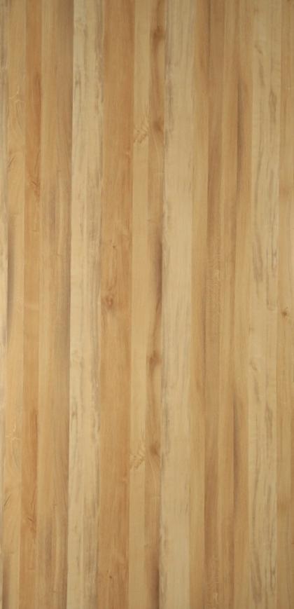 Brown wood laminate with suede finish, vertical wood grain pattern, and subtle texture visible in the detailed surface.