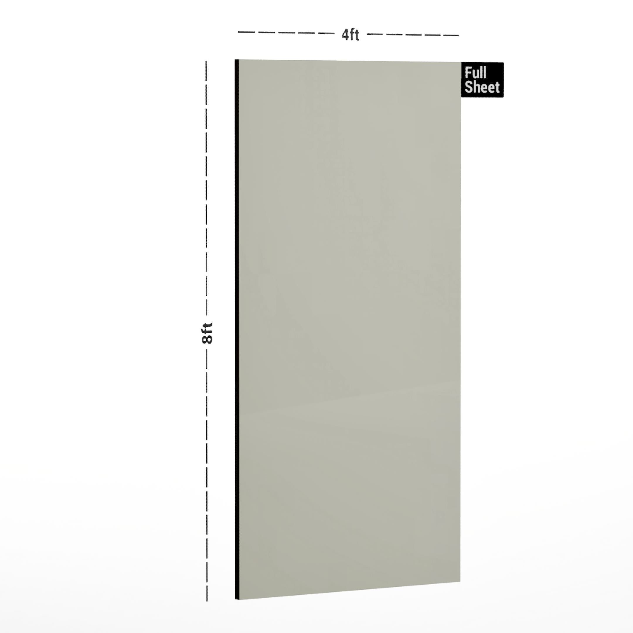 Frosty White Plain Laminate 8x4 ft High Gloss 0.8 mm - 8709 AHG