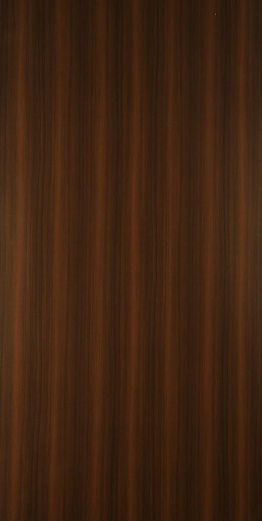 Brown wood grain laminate with suede finish and vertical striped pattern, showing subtle texture and wood grain details.