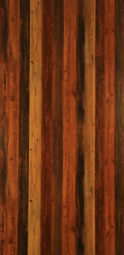 Brown wood laminate with suede finish and wood grain texture, featuring vertical planks with varying shades of brown and
