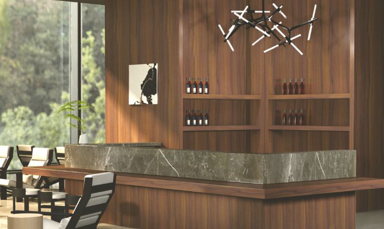 Coffee Walnut Wood Laminate 8x4 ft Matte 0.8 mm - 8834 MC