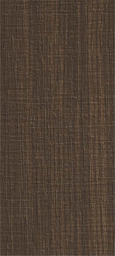 Wenge wood laminate with textured finish and wood grain pattern, showing rough saw cut texture and dark brown color.
