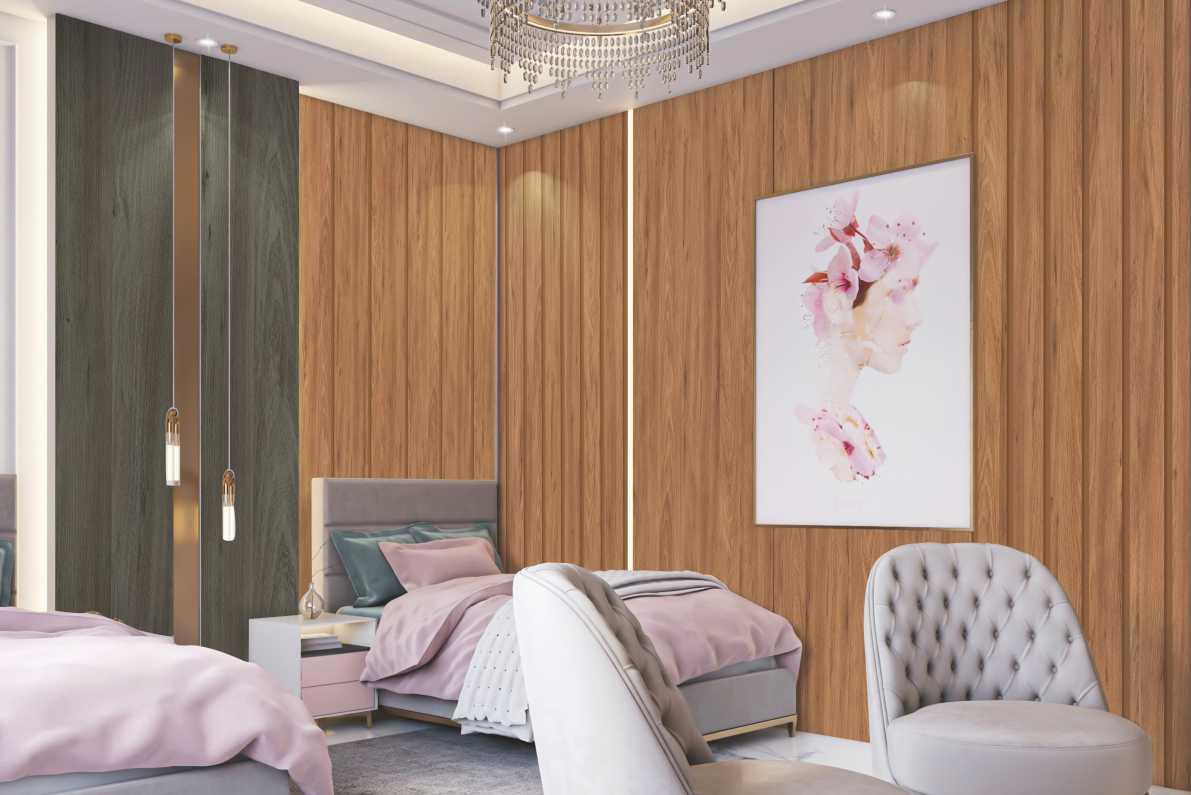 Mondo Noce Teak Wood Laminate 8x4 ft Texture 0.8 mm - 8875 OAK