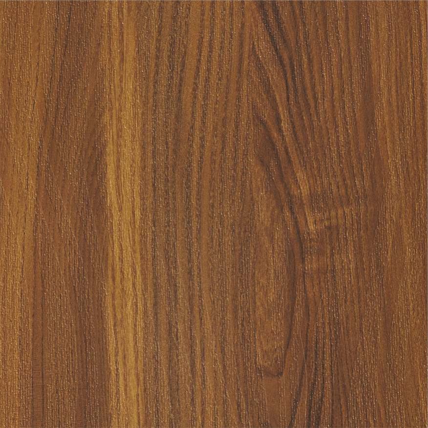 Brown wood grain laminate with textured finish and vertical wood pattern, showing natural wood appearance and grain