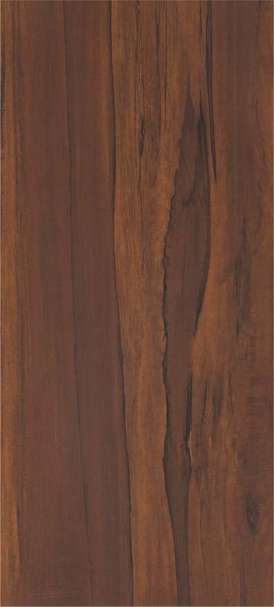 Brown wood laminate with suede finish and wood grain texture, featuring vertical lines and darker brown accents.