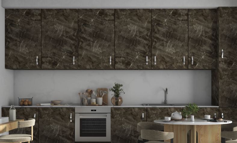 Cloudy Crack Marble & Stone Laminate 8x4 ft High Gloss 0.8 mm - 8907 SG