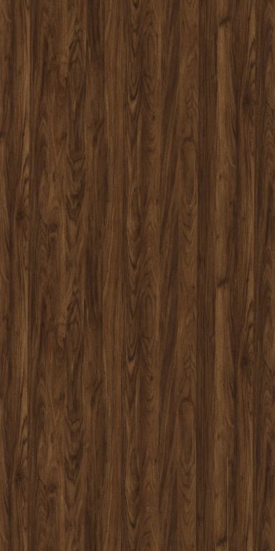 Brown wood grain laminate with suede finish and vertical wood pattern texture