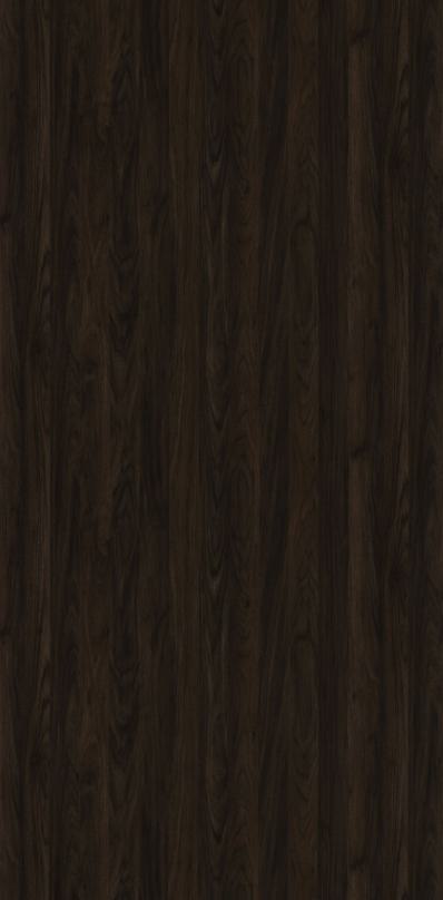 Brown wood grain laminate with textured finish and dark brown vertical wood pattern and visible grain details