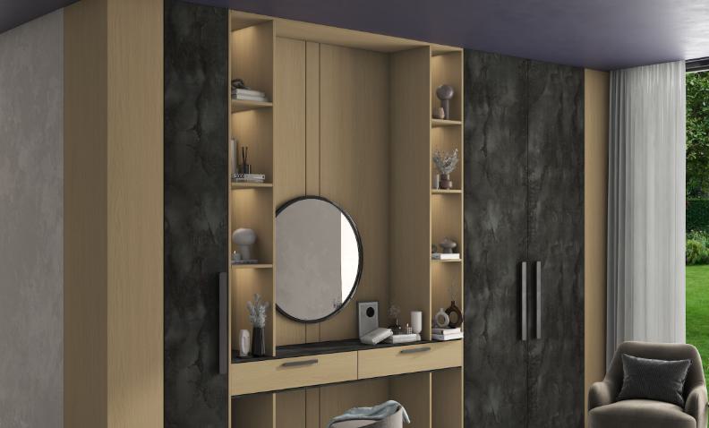 Sky Tone Dark Wood Laminate 8x4 ft High Gloss 0.8 mm - 8924 SG