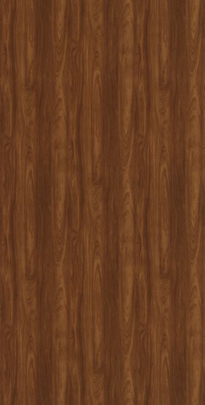 Brown wood grain laminate with suede finish and vertical wood pattern texture.