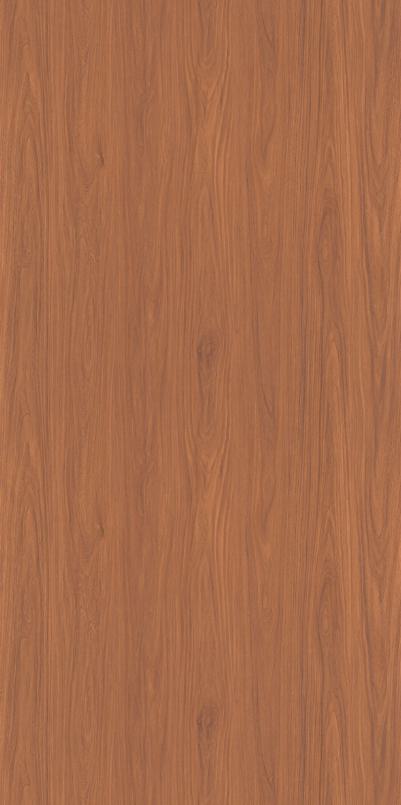 Brown wood grain laminate with textured finish and vertical wood pattern, showing detailed grain and subtle variations in