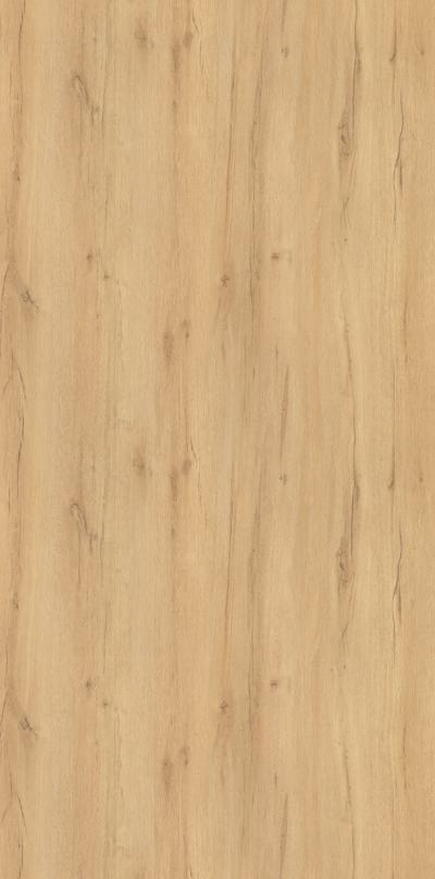 Brown wood grain laminate with textured finish and visible wood pattern and grain details