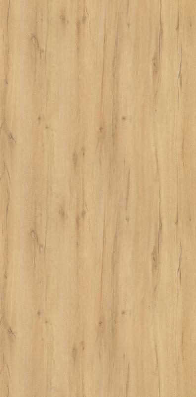 Brown wood grain laminate with textured finish and visible wood pattern and knots.