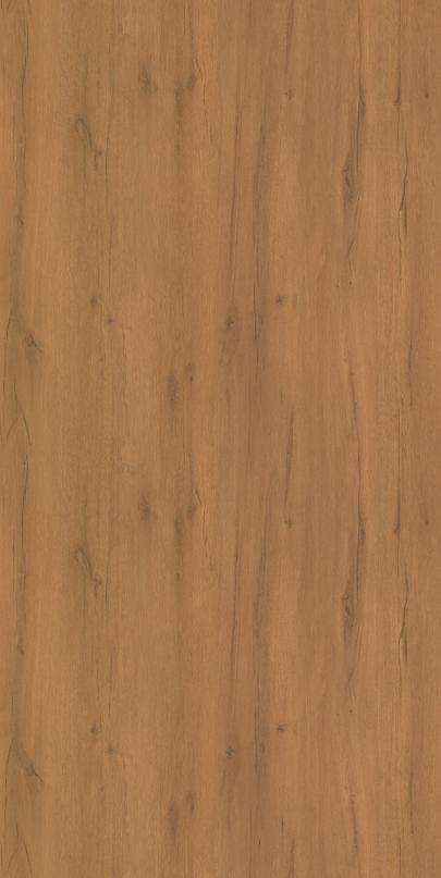 Brown wood grain laminate with textured finish and vertical wood pattern, showing natural wood-like details and darker