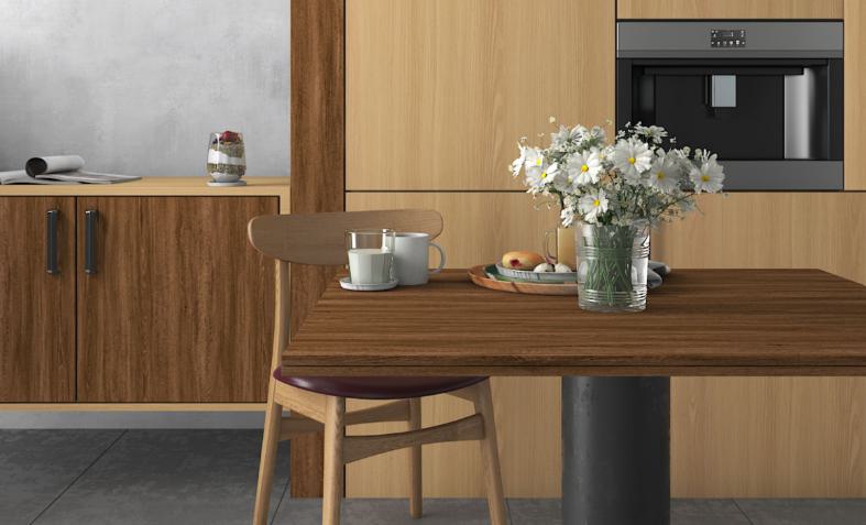 Brazilian Oak Dark Designer Laminate 8x4 ft Texture 0.8 mm - 8976 CE