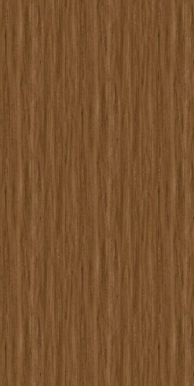 Brown wood grain laminate with textured finish and vertical grain pattern, showing natural wood appearance and subtle