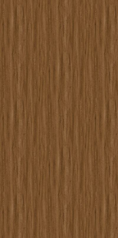 Brown wood grain laminate with textured finish and vertical wood pattern.