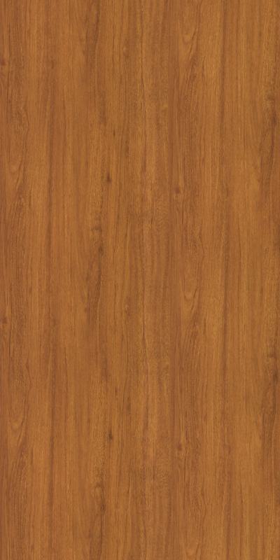 Brown wood grain laminate with suede finish and vertical wood pattern texture