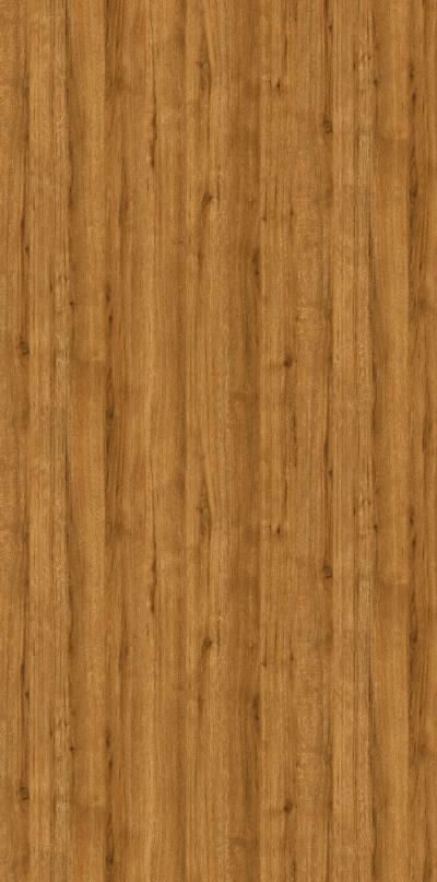 Brown wood grain laminate with textured finish and vertical wood pattern, showing natural grain details and subtle texture